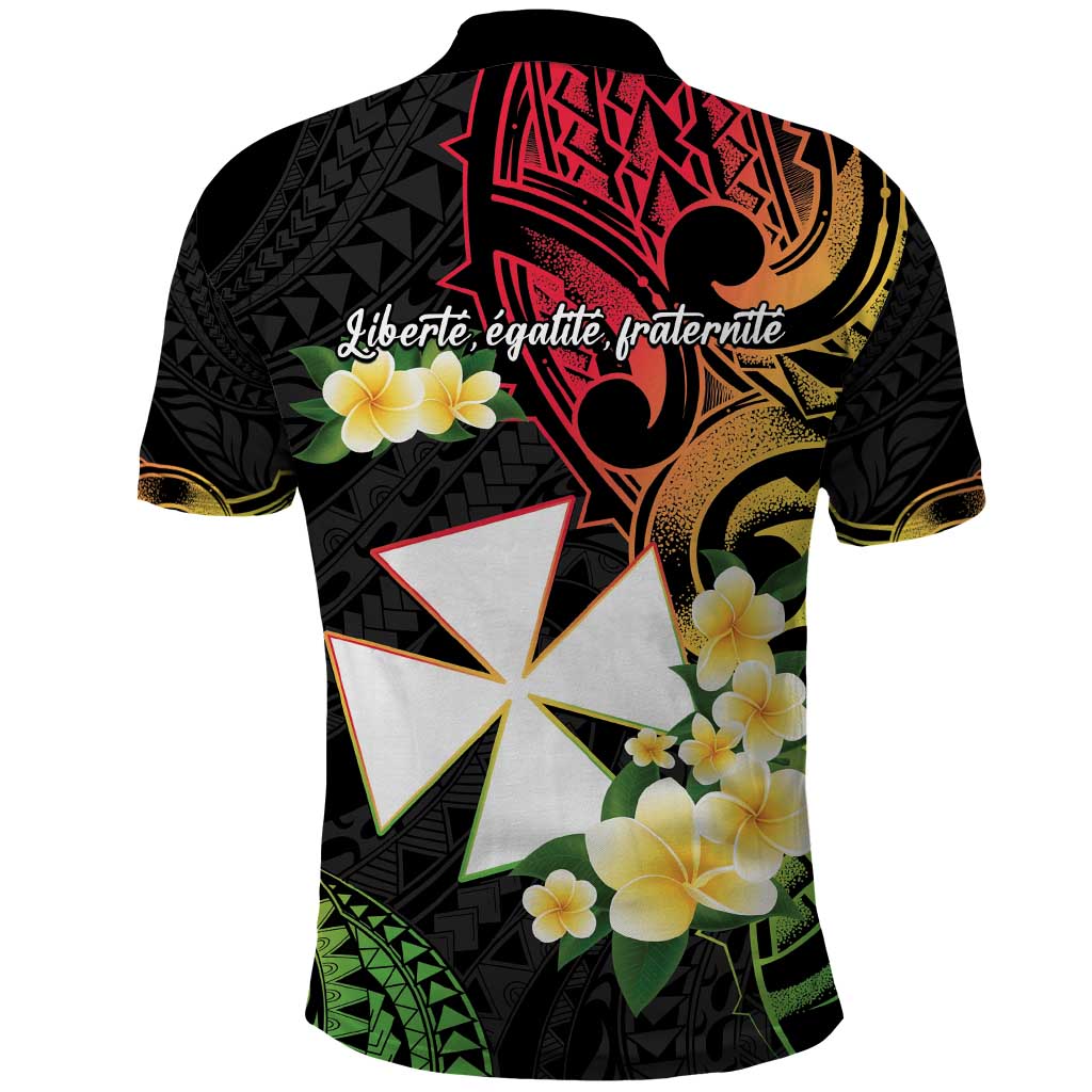 Wallis and Futuna Victory Day Polo Shirt Liberty Equality Fraternity Polynesian Plumeria