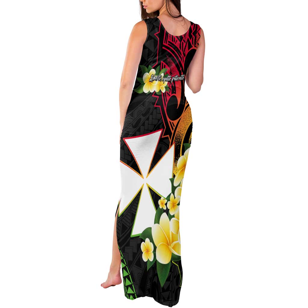 Wallis and Futuna Victory Day Tank Maxi Dress Liberty Equality Fraternity Polynesian Plumeria