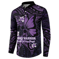Personalised Fibromyalgia Awareness Month Button Sweatshirt Fibro Warrior Strength In Every Struggle