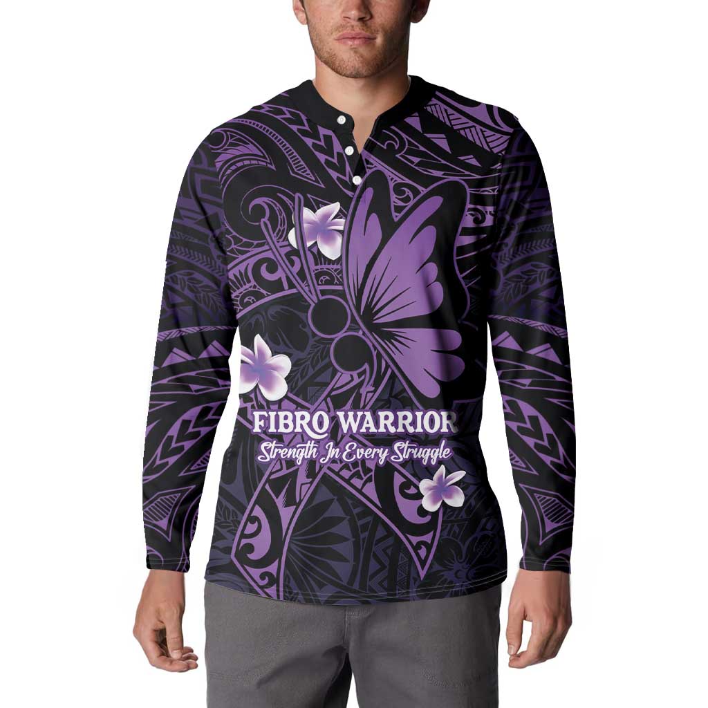 Personalised Fibromyalgia Awareness Month Button Sweatshirt Fibro Warrior Strength In Every Struggle