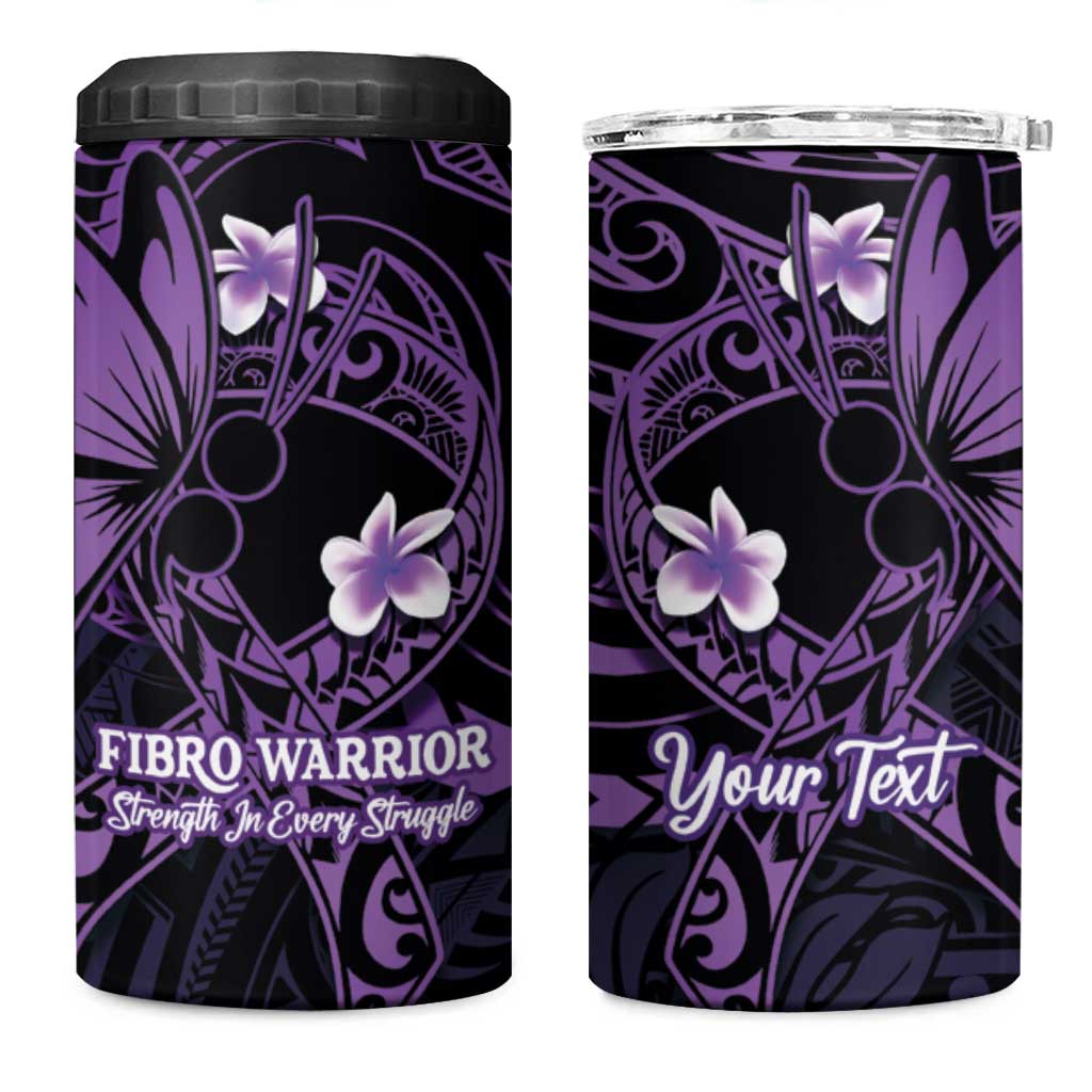 Personalised Fibromyalgia Awareness Month 4 in 1 Can Cooler Tumbler Fibro Warrior Strength In Every Struggle