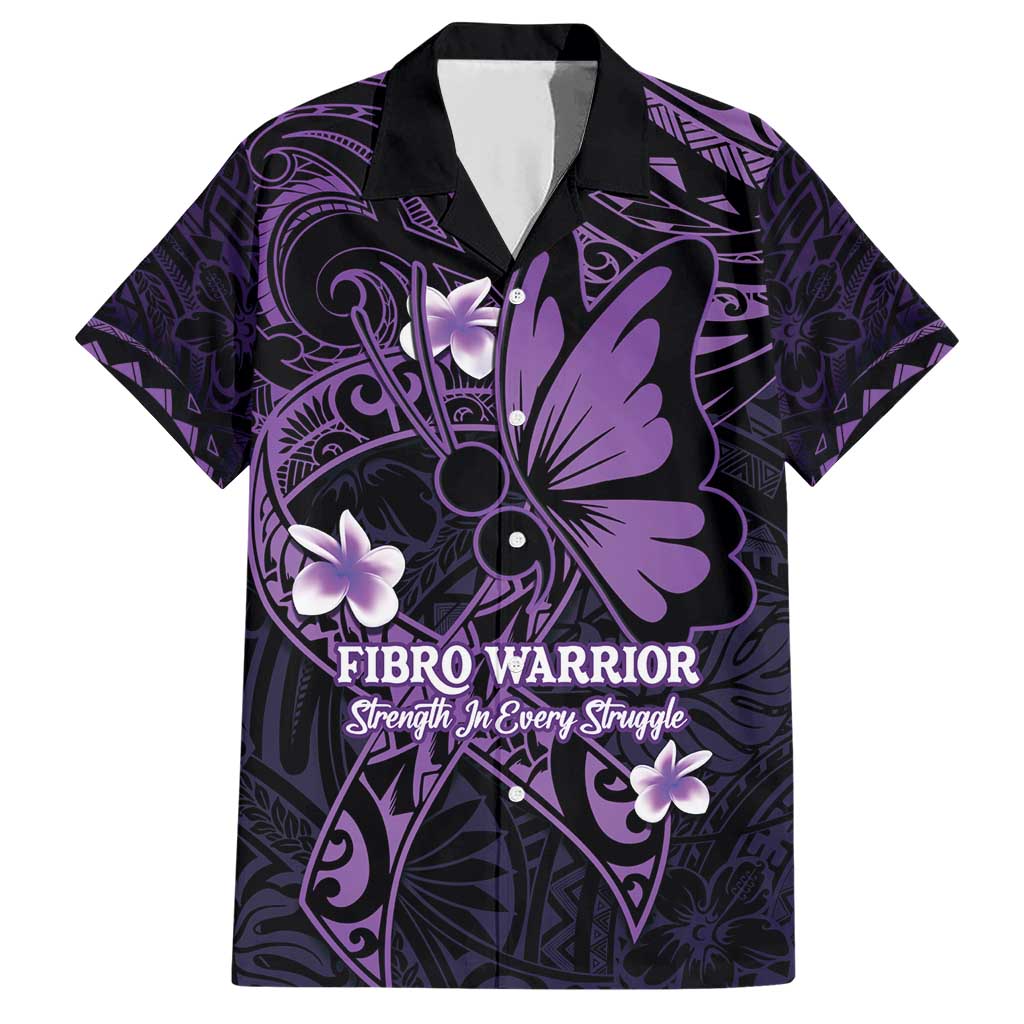Personalised Fibromyalgia Awareness Month Family Matching Short Sleeve Bodycon Dress and Hawaiian Shirt Fibro Warrior Strength In Every Struggle