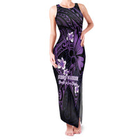 Personalised Fibromyalgia Awareness Month Family Matching Tank Maxi Dress and Hawaiian Shirt Fibro Warrior Strength In Every Struggle