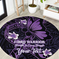 Personalised Fibromyalgia Awareness Month Round Carpet Fibro Warrior Strength In Every Struggle