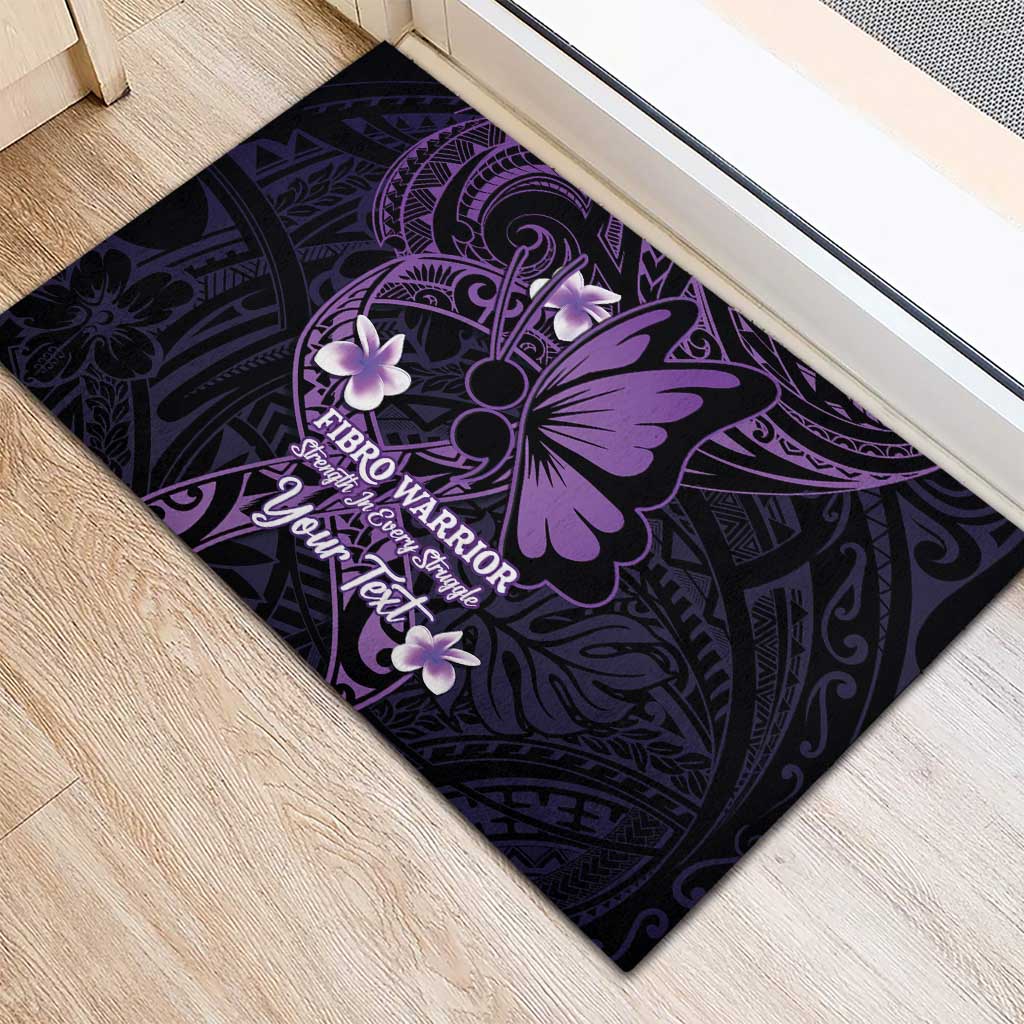 Personalised Fibromyalgia Awareness Month Rubber Doormat Fibro Warrior Strength In Every Struggle