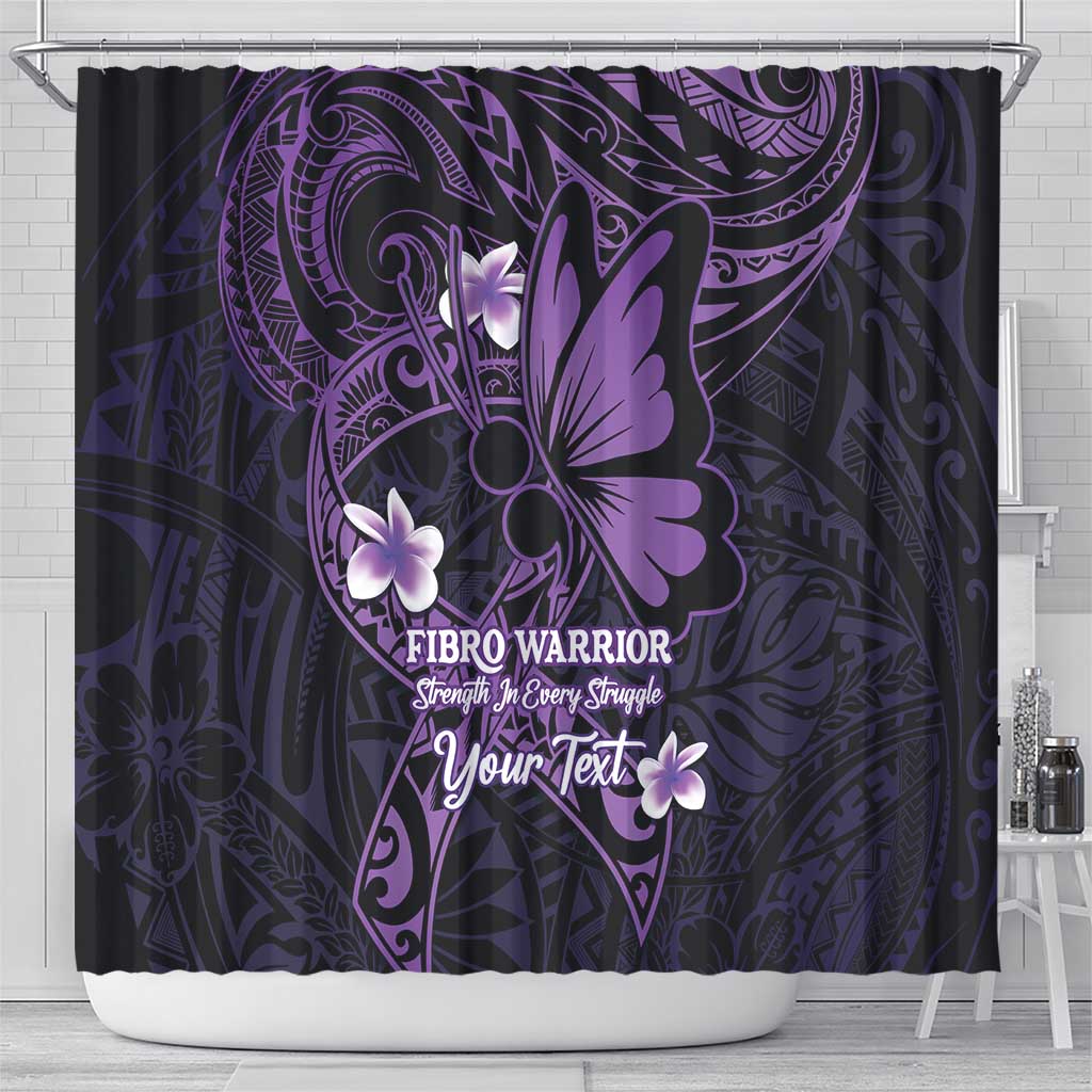 Personalised Fibromyalgia Awareness Month Shower Curtain Fibro Warrior Strength In Every Struggle