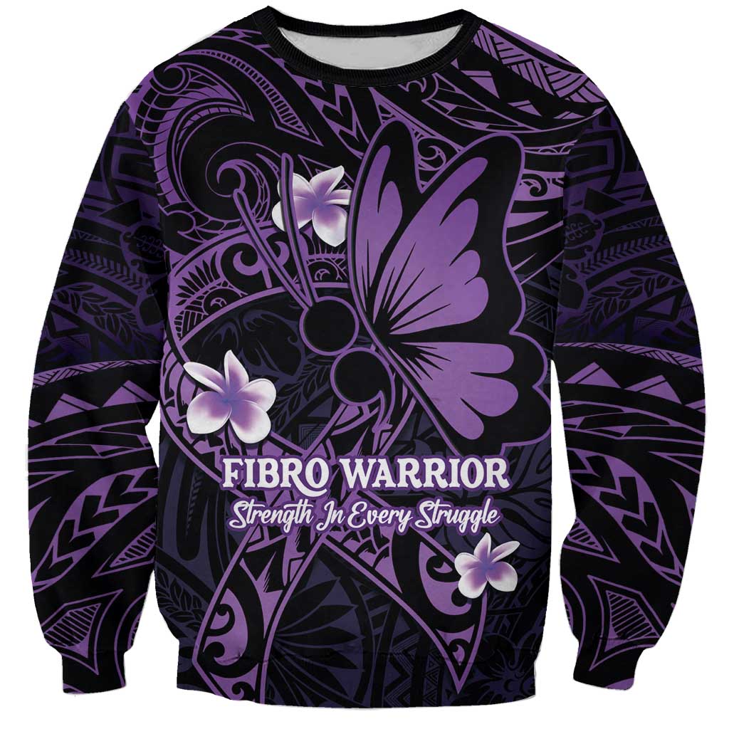 Personalised Fibromyalgia Awareness Month Sweatshirt Fibro Warrior Strength In Every Struggle