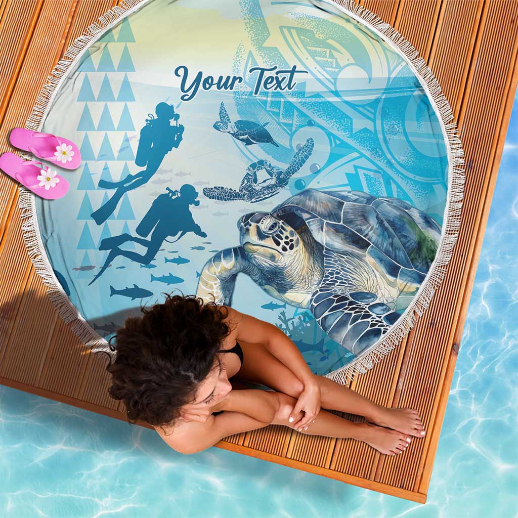 Personalized Snorkeling Hawaii Beach Blanket Ocean Lover Hawaiian Kakau Honu Turtle