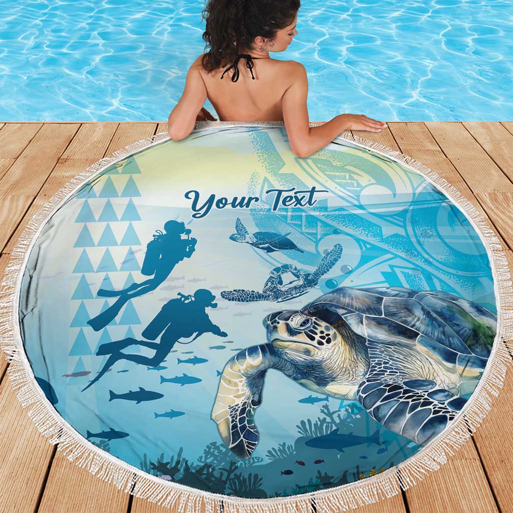 Personalized Snorkeling Hawaii Beach Blanket Ocean Lover Hawaiian Kakau Honu Turtle