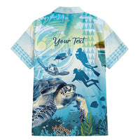 Personalized Snorkeling Hawaii Family Matching Mermaid Dress and Hawaiian Shirt Ocean Lover Hawaiian Kakau Honu Turtle LT14 - Polynesian Pride