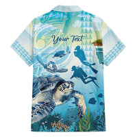 Personalized Snorkeling Hawaii Family Matching Short Sleeve Bodycon Dress and Hawaiian Shirt Ocean Lover Hawaiian Kakau Honu Turtle LT14 - Polynesian Pride