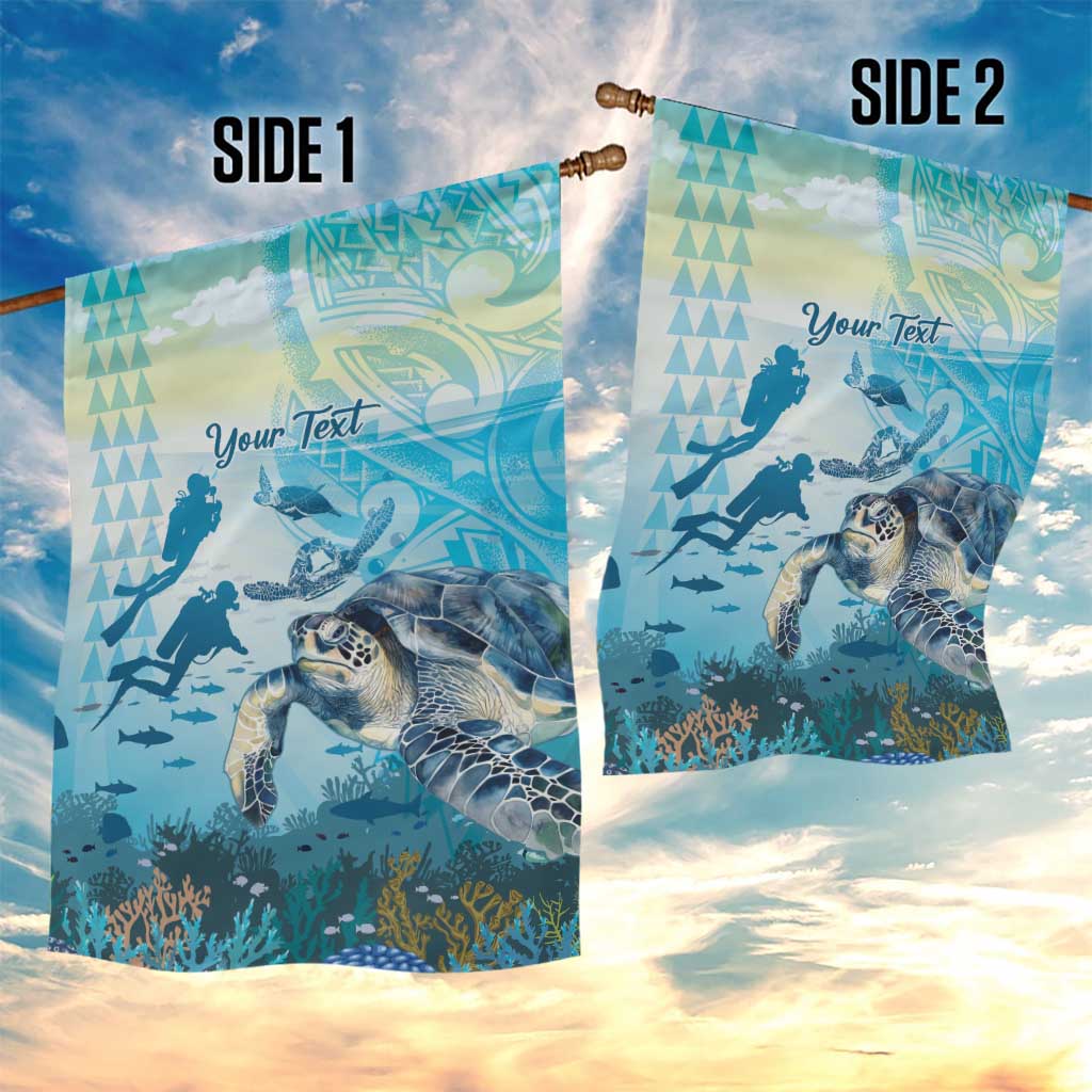 Personalized Snorkeling Hawaii Garden Flag Ocean Lover Hawaiian Kakau Honu Turtle