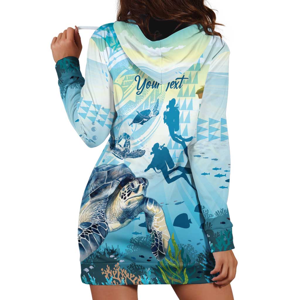 Personalized Snorkeling Hawaii Hoodie Dress Ocean Lover Hawaiian Kakau Honu Turtle