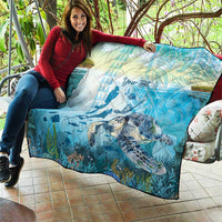 Personalized Snorkeling Hawaii Quilt Ocean Lover Hawaiian Kakau Honu Turtle