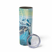 Personalized Snorkeling Hawaii Skinny Tumbler Ocean Lover Hawaiian Kakau Honu Turtle