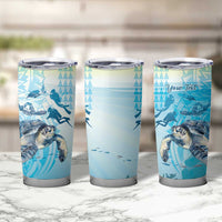 Personalized Snorkeling Hawaii Tumbler Cup Ocean Lover Hawaiian Kakau Honu Turtle