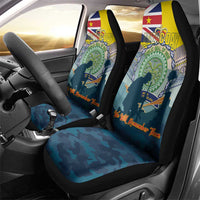 Niue ANZAC Day Car Seat Cover We Will Remember Them Camouflage Style