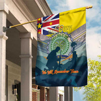 Niue ANZAC Day Garden Flag We Will Remember Them Camouflage Style