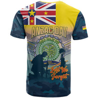 Niue ANZAC Day T Shirt We Will Remember Them Camouflage Style