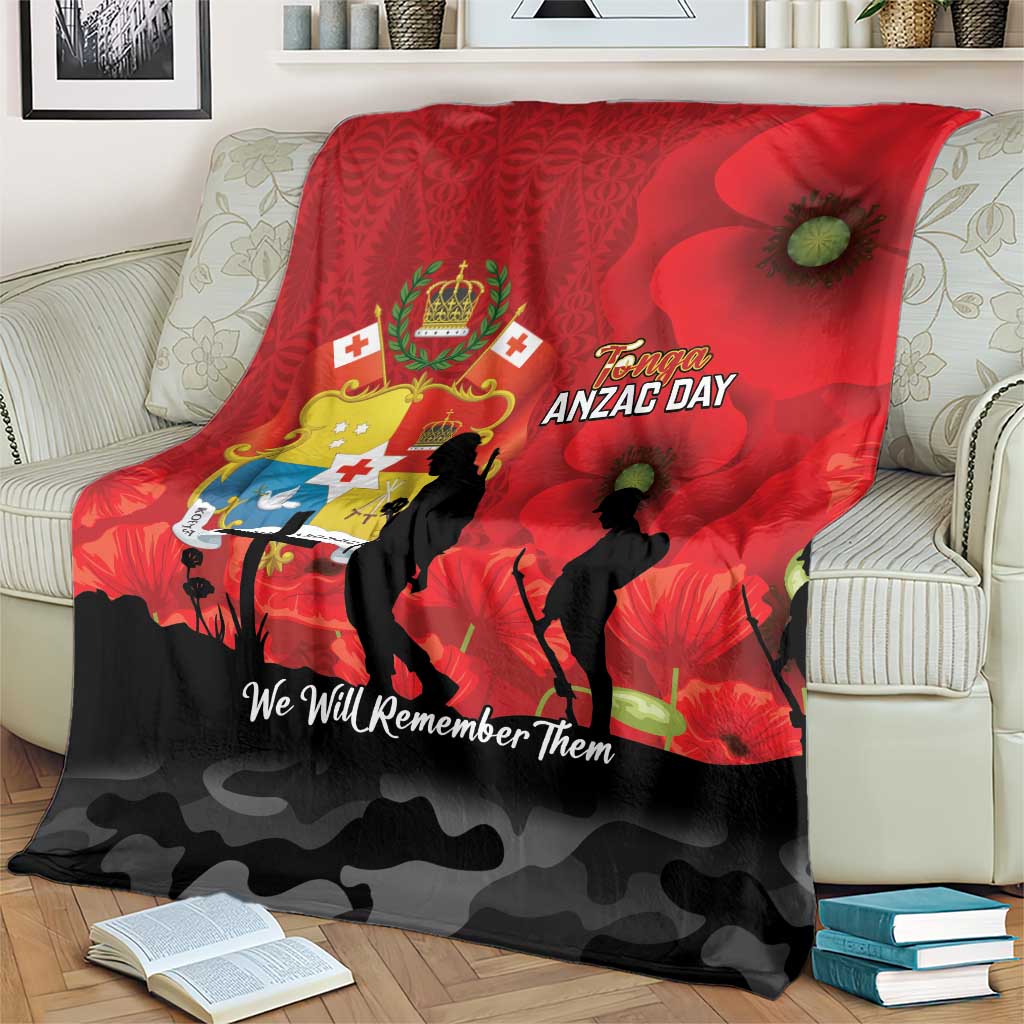 Tonga ANZAC Day Blanket Ngatu Pattern We Will Remember Them