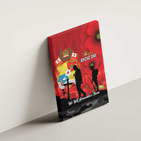 Tonga ANZAC Day Canvas Wall Art Ngatu Pattern We Will Remember Them