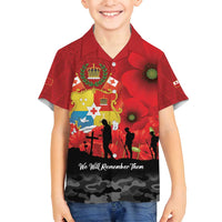 Tonga ANZAC Day Family Matching Puletasi and Hawaiian Shirt Ngatu Pattern We Will Remember Them