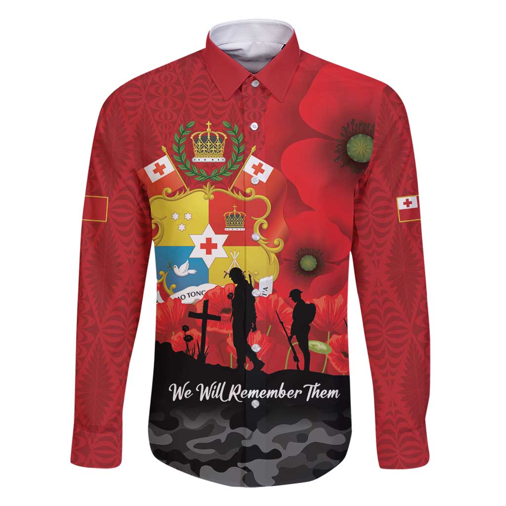Tonga ANZAC Day Family Matching Summer Maxi Dress and Hawaiian Shirt Ngatu Pattern We Will Remember Them