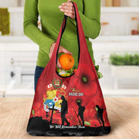 Tonga ANZAC Day Grocery Bag Ngatu Pattern We Will Remember Them