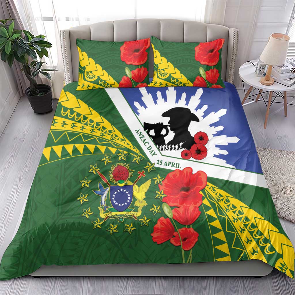 Cook Islands ANZAC Day Bedding Set Last Post Lest We Forget