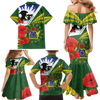 Cook Islands ANZAC Day Family Matching Mermaid Dress and Hawaiian Shirt Last Post Lest We Forget LT14 - Polynesian Pride