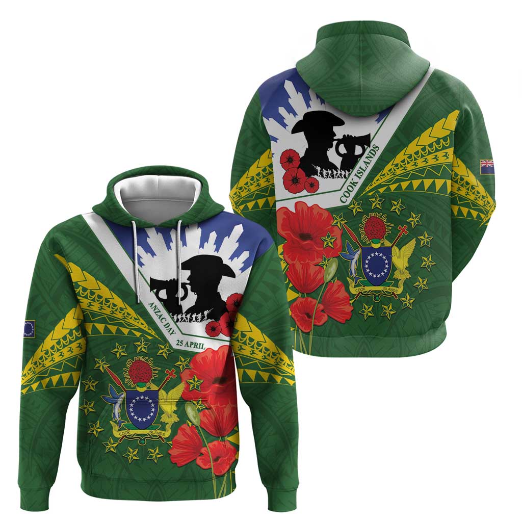Cook Islands ANZAC Day Hoodie Last Post Lest We Forget