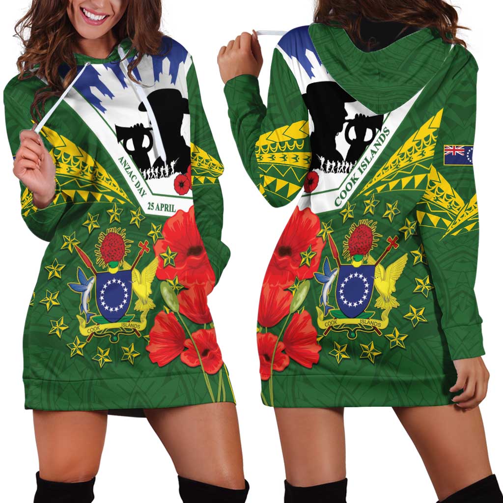 Cook Islands ANZAC Day Hoodie Dress Last Post Lest We Forget