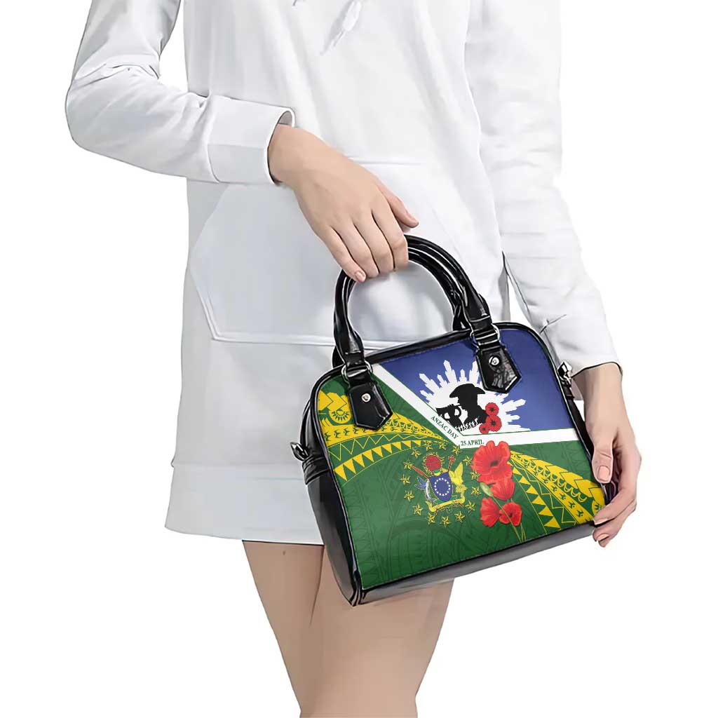 Cook Islands ANZAC Day Shoulder Handbag Last Post Lest We Forget
