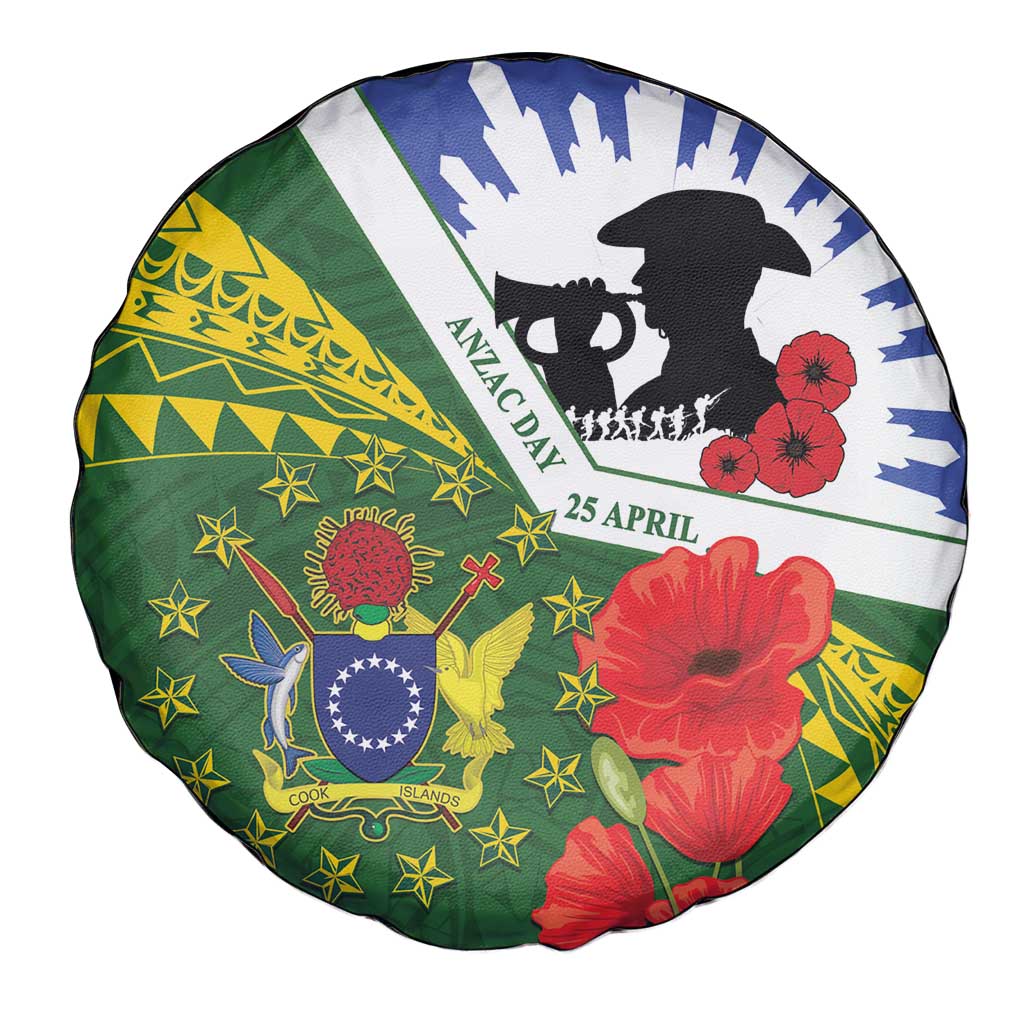 Cook Islands ANZAC Day Spare Tire Cover Last Post Lest We Forget