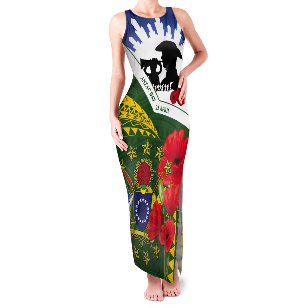 Cook Islands ANZAC Day Tank Maxi Dress Last Post Lest We Forget