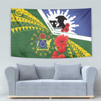 Cook Islands ANZAC Day Tapestry Last Post Lest We Forget