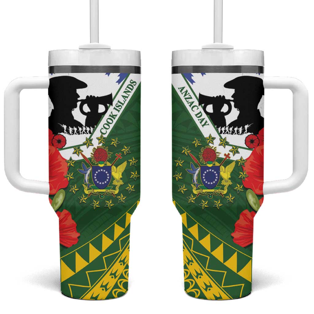 Cook Islands ANZAC Day Tumbler With Handle Last Post Lest We Forget