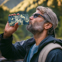 Cyan Polynesia Hammerhead Shark Tattoo With Plumeria Lei 4 in 1 Can Cooler Tumbler