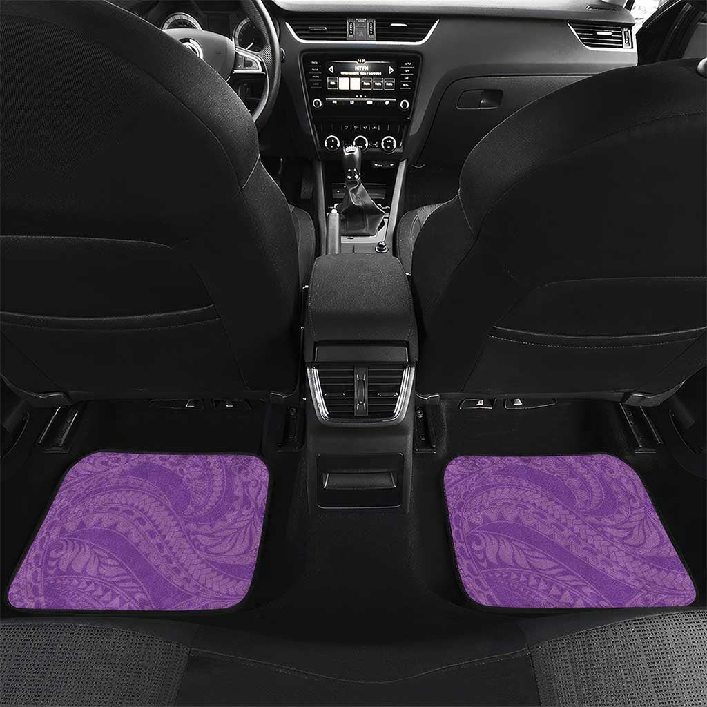 Purple Polynesia Hammerhead Shark Tattoo With Plumeria Lei Car Mats