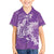 Purple Polynesia Hammerhead Shark Tattoo With Plumeria Lei Family Matching Tank Maxi Dress and Hawaiian Shirt