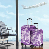 Purple Polynesia Hammerhead Shark Tattoo With Plumeria Lei Luggage Cover