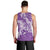 Purple Polynesia Hammerhead Shark Tattoo With Plumeria Lei Men Tank Top