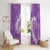 Purple Polynesia Hammerhead Shark Tattoo With Plumeria Lei Window Curtain