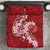 Red Polynesia Hammerhead Shark Tattoo With Plumeria Lei Bedding Set
