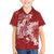 Red Polynesia Hammerhead Shark Tattoo With Plumeria Lei Family Matching Short Sleeve Bodycon Dress and Hawaiian Shirt