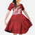 Red Polynesia Hammerhead Shark Tattoo With Plumeria Lei Family Matching Tank Maxi Dress and Hawaiian Shirt