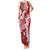 Red Polynesia Hammerhead Shark Tattoo With Plumeria Lei Family Matching Tank Maxi Dress and Hawaiian Shirt