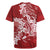 Red Polynesia Hammerhead Shark Tattoo With Plumeria Lei Rugby Jersey