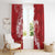 Red Polynesia Hammerhead Shark Tattoo With Plumeria Lei Window Curtain
