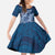 Navy Blue Polynesia Hammerhead Shark Tattoo With Plumeria Lei Family Matching Tank Maxi Dress and Hawaiian Shirt
